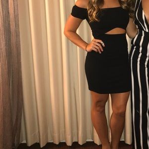 Black cut out dress